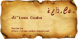 Ötves Csaba névjegykártya